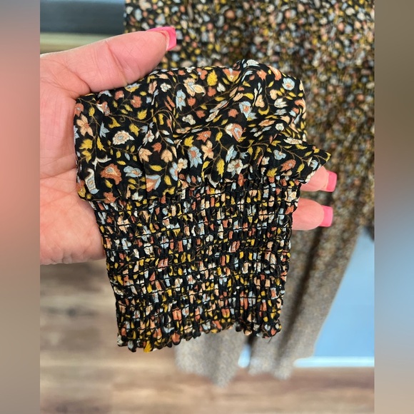 Madewell (Re)sourced Georgette Smocked Neck Midi Dress Folktale Paisley  size M - Picture 10 of 11